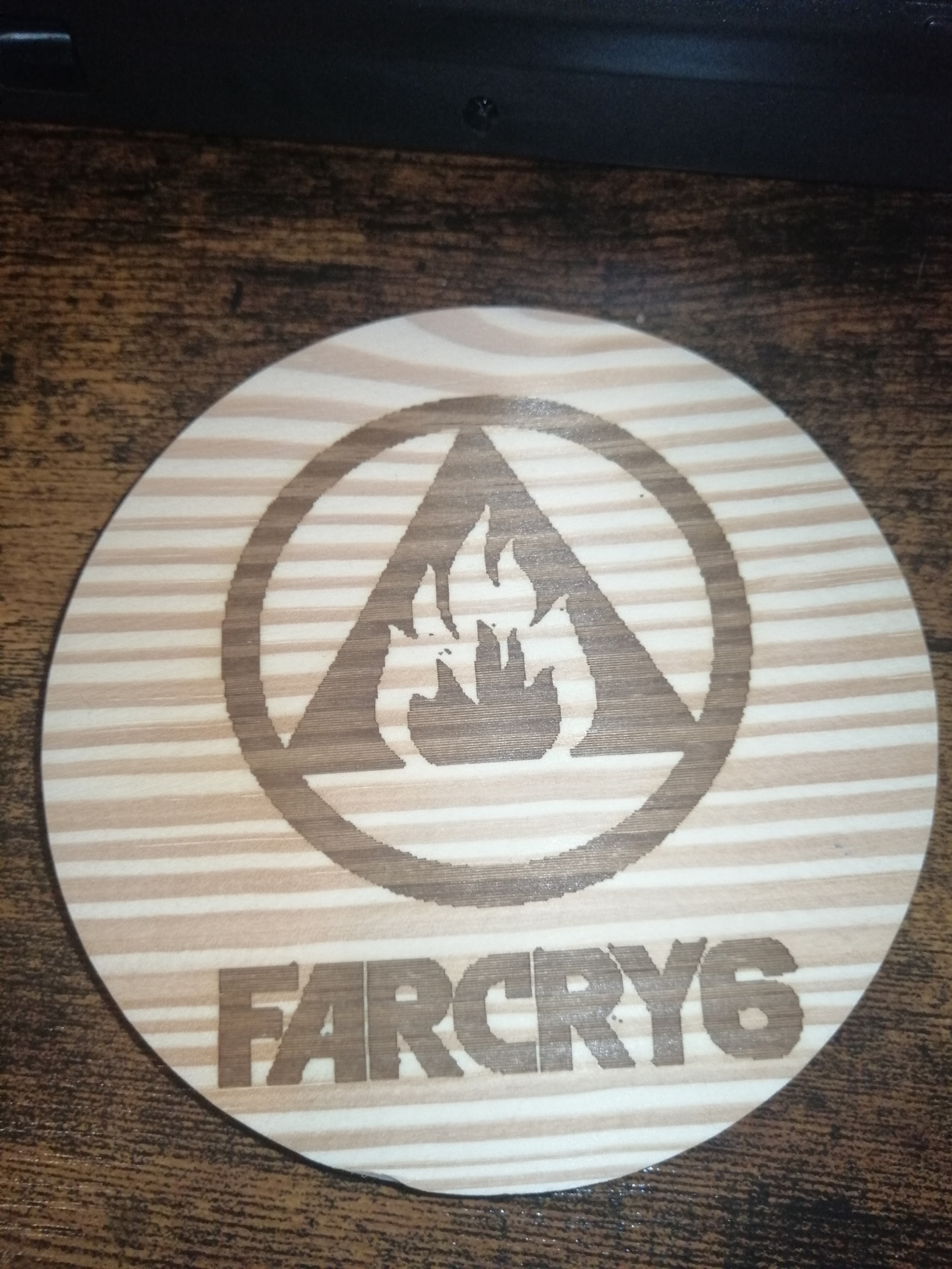 Far Cry 6 Wooden Engraved Personalised Coaster